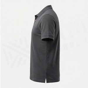 เสื้อโปโลผู้ชายผ้าฝ้ายแท้ พิมพ์ลายปักโลโก้ ไซส์ใหญ่  แบบเรียบ  สำหรับกอล์ฟ  ออกแบบเองได้  สีตามสั่ง - Product Image 3