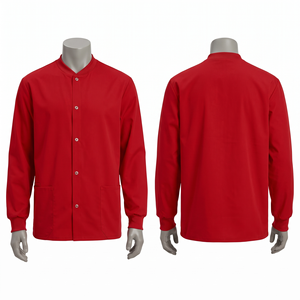 Blouse Médicale Premium pour Homme 190 GSM 65% Polyester 35% Coton Sergé Violet Manches Longues Vêtement Médical Logo Personnalisé Imprimé - Product Image 2