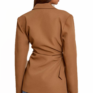 Women's Autumn Winter Slim Fit Lapel Blazer Long Sleeve Office Lady Casual Fashion Jacket Wholesale OEM ODM Custom 2026Trending - Product Image 3
