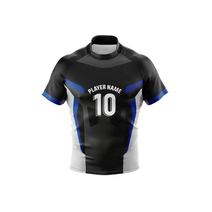 Wholesale High Quality Men Rugby Jersey Team <b>Set</b> Breathable Polyester/Cotton Customized Printed Sublimation Quick Dry Plus Size - Product Image 1