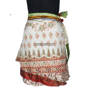 Wholesaler Of <b>Wrap</b> Mini Skirts Short Sari <b>Wrap</b> Skirt Trendy Boho Gypsy <b>Beach</b> Cover Sari Skirt For Casual Summer Beachwear - Product Image 6