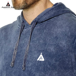 Hoodies délavés à l'acide pour hommes, les plus vendus, prix de gros, basiques, pour usage décontracté, avec logo personnalisé imprimé - Product Image 4