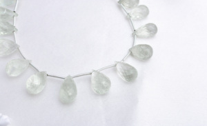 ลูกปัดอเมทิสต์สีเขียวทรงหยดน้ำเจียระไน ลูกปัดพลอยธรรมชาติสำหรับทำเครื่องประดับชั้นดี - Product Image 3