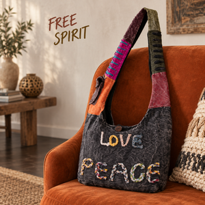 Bolso de Hombro Bohemio para Mujer con Correa Única y Cierre de Botón |   Bolso Bandolera Estilo Hippie para Uso Diario Informal y Viajes - Product Image 6