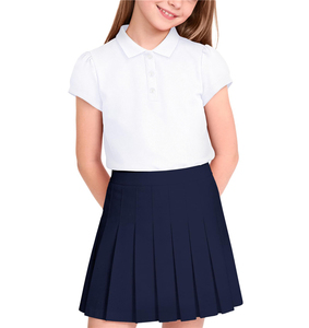 Servicio OEM, Blusas y Camisas de Uniforme Escolar para Niñas, Manga Corta, Spandex/Algodón, Camiseta Suave - Product Image 1