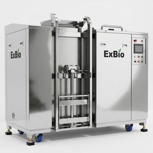 Exbio - Digestor de Residuos Alimenticios de Acero Inoxidable de Alta Tecnología con Capacidad de 1000 kg/día, Medición de Peso en Tiempo Real y Tecnología de Silenciador para el Hogar - Product Image 6