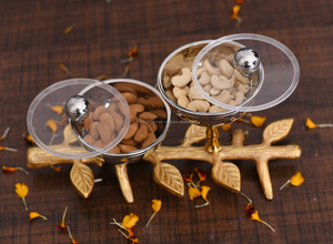 ชามใส่ถั่วและผลไม้สำหรับตกแต่งจานโลหะจานแบบวางบนโต๊ะชามโลหะฐานดีไซน์เนอร์สำหรับงานแต่งงานที่บ้าน - Product Image 2