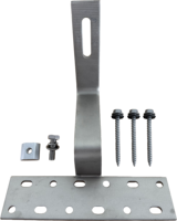 Crochet de fixation pour tuiles solaires Jinda en acier inoxydable SUS304, installation facile, résistance au vent 60 m/s, résistance à la neige 1,4 KN/m, montage solaire photovoltaïque