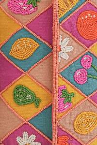 Wholesale Multicolor Suede Beaded Tassel Shoulder Bag Handmade Indian Classic Evening Clutch Handbag Women Designer Fashion - Product Image 4