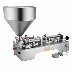 Machine de remplissage automatique pour gels cosmétiques, crèmes, boissons gazeuses, yaourts, confitures, jus, beurre de cacahuète, liquides, en canettes et bouteilles en plastique de 100 ml - Product Image 2