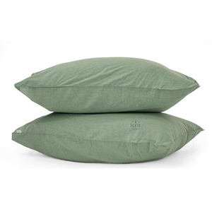 Housse de coussin en coton vert 100% lavé à la pierre, fabricant de premier plan, en vrac, naturelle, écologique, pour la maison et l'hôtel - Product Image 1