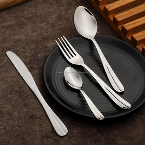 Juego de cubiertos/cubiertos de acero inoxidable Maangdaar PVD negro único al por mayor grado 202/304 cuchara brillante tenedor cuchillo fiestas de bebés - Product Image 5