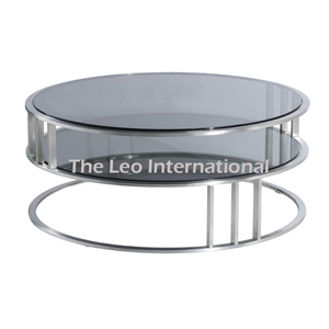 Set of 2 Coffee <b>Table</b> Living Room Home Hotel Hot Selling Furniture Accessories Golden and White Color <b>Nesting</b> <b>Tables</b> - Product Image 4
