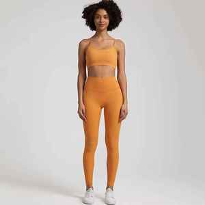 Hot Selling Spandex Polyester Made Yoga Set for Women New Arrival Latest Design Women Yoga Set With <b>Low</b> MOQ - Product Image 4