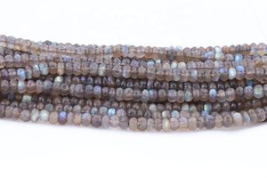 Perles de pierres précieuses labradorite rondelle à facettes naturelles 6-7mm 13 pouces pour la fabrication de bijoux pierres précieuses naturelles - Product Image 3