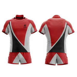 Conjunto de Uniforme de Rugby Oficial para Hombre, Camiseta de Manga Corta y Pantalones Cortos, Equipación Deportiva, Tela Cómoda y Transpirable, Alta Calidad, Personalizable - Product Image 3