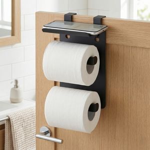 Porte-papier toilette mural en acier inoxydable carré moderne MIT DIY pour hôtels, fabricant taïwanais - Product Image 1