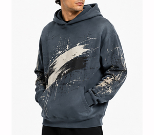 Luxury <b>Black</b> Designer Pullover <b>Hoodie</b> for <b>Men</b> Regular Fit Heavyweight Cotton Autumn Winter Streetwear Fashion Warm Anti-Pilling - Product Image 5