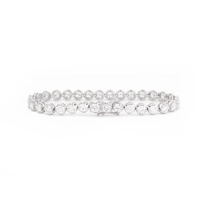 Women Luxury Moissanite Diamond Chain Link Bracelet 925 Sterling Silver Elegant Jewelry Gift - Product Image 2