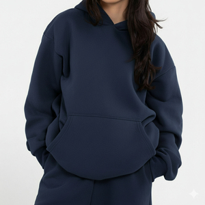 เสื้อฮู้ดดี้ผู้หญิงแฟชั่น ดีไซน์โลโก้ตามสั่ง สีพื้น สไตล์ลำลอง คุณภาพสูง ทรงโอเวอร์ไซส์ วินเทจ ผ้าฝ้าย 100% ระบายอากาศได้ดี เหมาะสำหรับฤดูหนาว - Product Image 4