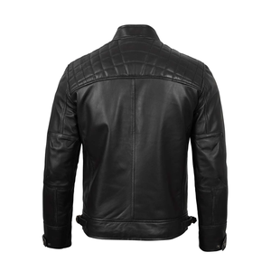 Durable Windproof Men's Leather Jacket <b>Top</b> Quality Hot Sales Male Best Design Men Clothing Leather jacket for men - Product Image 5
