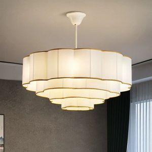 Lámpara de Techo Moderna de Tela Ligera, Forma Redonda, para Decoración de Interiores, Sala de Estar, Bodas y Diwali - Product Image 1