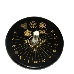 El mejor reloj Fengshui Craft Celestial Sun con símbolos de Chakra grabados y fases lunares y con un lápiz de cuarzo - Product Image 5