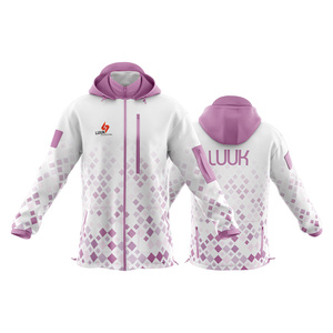Vestes coupe-vent unisexes à capuche, style streetwear printemps, fermeture éclair, écologiques, imperméables, respirantes, ensemble coupe-vent 100% nylon - Product Image 1