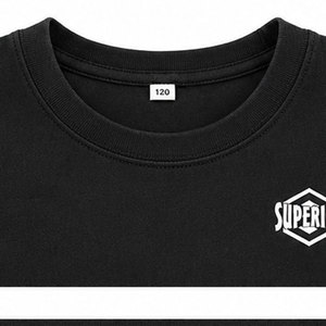 Camiseta de Punto de Manga Corta con Cuello Redondo para Niñas, la Más Vendida, Cómoda, de Algodón Suave, Ropa de Moda Infantil, Diseño Personalizado Disponible - Product Image 3