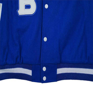เสื้อแจ็คเก็ตวาร์ซิตี้ผู้ชาย Zeta Phi Beta สีน้ำเงินขาว พิมพ์ลายตัวอักษร ซับในผ้าซาติน สไตล์พรีปปี้ ปกคอพับ ทรงปกติ - Product Image 6
