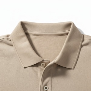 Camiseta de Manga Corta para Hombre, Color Beige, 100% Algodón, Corte Regular, Tejido de Punto, Color Sólido, Estilo Casual, Logotipo Frontal - Product Image 4