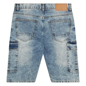 Pantalones cortos de mezclilla lavados con ácido de alta calidad al por mayor para hombre, ropa de calle de secado rápido, pantalones cortos Cargo, bolsillos delanteros, logotipo transpirable - Product Image 5