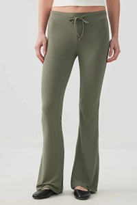 Pantalones de yoga acanalados de cintura alta para mujer, diseño personalizado, pierna ancha, directo de fábrica OEM - Product Image 6