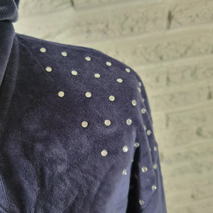Nueva sudadera con capucha de diamantes de imitación para mujer, elegante y ajustada, moderna y cómoda al mejor precio, en oferta. - Product Image 4