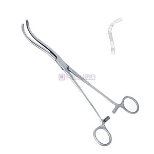 Pinza Vascular Quirúrgica Mayo Guyon Premium de 9 1/4 Pulgadas, Instrumentos de Hemostasia, Mandíbulas Curvas Dobles Manuales con Puntas Serradas - Product Image 1