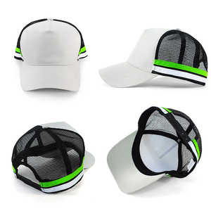 Men's Custom Logo Embroidered 6-Panel Trucker Sports Caps Snap Back Mesh Baseball Caps Hats for Sports Enthusiasts - Product Image 4