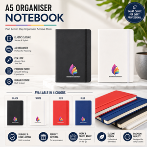 Premium PU Cover Sewing Binding <b>A5</b> <b>Notebook</b> Elastic Closure High Quality Paper Pocket Size for Study and Office Gift - Product Image 3