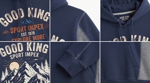 Sudadera con Capucha Personalizada con Paneles en Contraste, 350g, Felpa de Algodón, Estilo Urbano para Hombre, Fabricante OEM ODM - Product Image 6