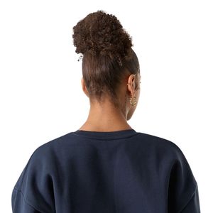 Sweat-shirt à col rond bleu marine pour femme, manches longues, en polaire, décontracté, pour la salle de sport, vêtements de sport, doux, léger, pour tous les jours - Product Image 5