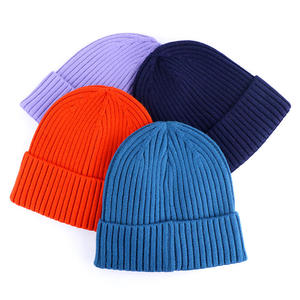 Korean Style Acrylic Jacquard Knitted Breathable <b>Waterproof</b> Adjustable Solid Color Casual Winter <b>Beanie</b> for Adults - Product Image 4