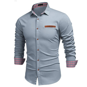 เสื้อเชิ้ตทรงคลาสสิกแบบติดกระดุม แขนยาว สำหรับผู้ชาย เหมาะสำหรับธุรกิจและการสวมใส่ในโอกาสที่เป็นทางการ - Product Image 6