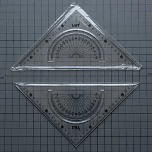 Indian Supplier Vikas Polystyrene Geometry <b>Set</b> Durable 2 <b>Set</b> <b>Square</b> and Triangle Scale 8 Inch 10 Inch for School Mathematics Use - Product Image 1