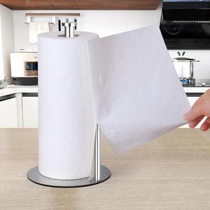 Porte-rouleau de papier de cuisine de qualité supérieure, support durable en métal et en bois pour serviettes en papier, pour comptoir de cuisine et table à manger - Product Image 5
