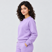 Sweat-shirt pour femme de qualité supérieure avec doublure en polaire brossée, chaleur confortable, texture douce, poignets côtelés, coupe élégante, fabrication OEM