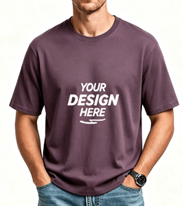 Custom <b>Silk</b> Screen Printed 100% Cotton <b>Men</b> T-<b>Shirt</b> Regular Fit Short Sleeve Knitted Eco-Friendly Breathable Anti-Pilling Blank - Product Image 2