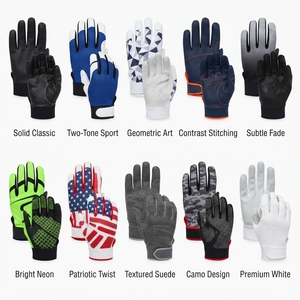 Guantes de Bateo Color Naranja con Tejido Transpirable y Cierre de Velcro para Entrenamiento de Adultos - Product Image 5