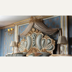 Juego de Dormitorio Clásico de Lujo en Madera, Tamaño Completo, Estilo Europeo, Muebles para Apartamento y Hogar - Product Image 4