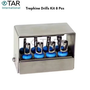 Juego de 8 Brocas de Trepanación para Implantes Dentales, Kit Quirúrgico con Soporte para Brocas, Juego de Brocas de Acero Inoxidable para Injertos Óseos, Instrumentos Médicos - Product Image 4