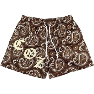 Unisex High Quality Streetwear <b>Shorts</b> 5 Inch Sublimation Metal <b>Zip</b> <b>Pocket</b> Mesh Anti-Wrinkle and Fashion Plus Size Custom Print - Product Image 1