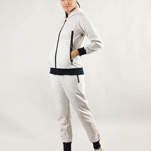 Customized Women's Plus Size Hooded Tracksuit for Training & Jogging 100% Cotton Fleece Custom Logo Stylish Design with panels - Product Image 4